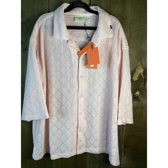 Youngla 4141 Swaggy Crochet Button Up Size Large - Picture 1 of 3